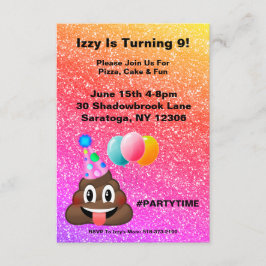 Invitación adaptable del cumpleaños de la emoji