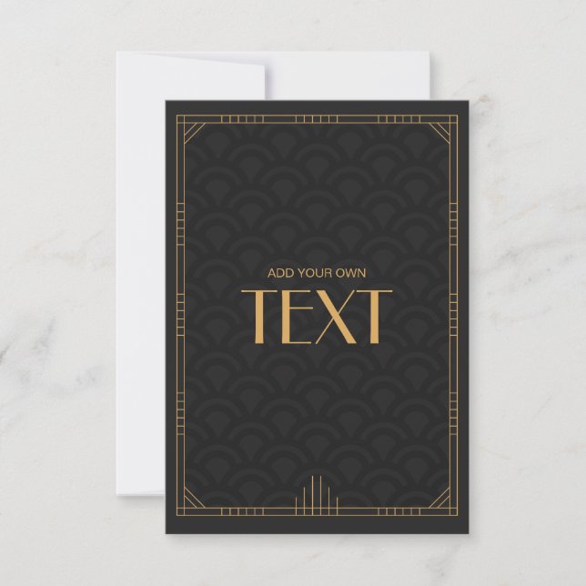 Invitación adaptable en blanco de la boda del art (Anverso)