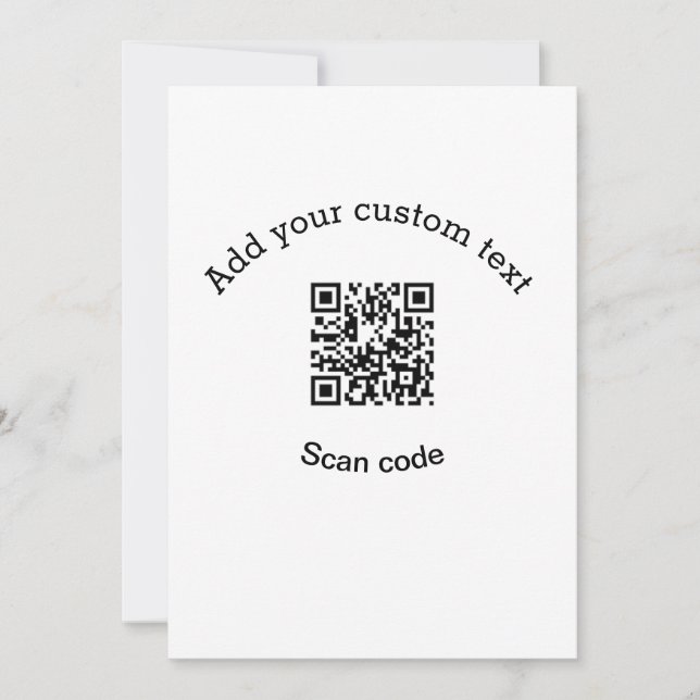 Invitación Add your custom text scan QR code business  (Anverso)