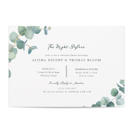 Invitación Adelaide Boda ensayo acuarela Eucalyptus