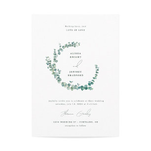 Invitación Adelaide Boda Watercolor Eucalyptus