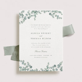 Invitación Adelaide Elegant Watercolor Eucalyptus Boda