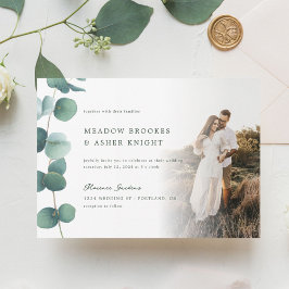 Invitación Adelaide Watercolor Eucalyptus Boda
