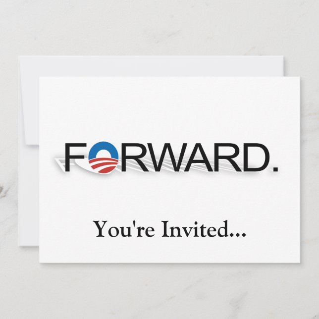 Invitación Adelante para Obama 2012 (Anverso)