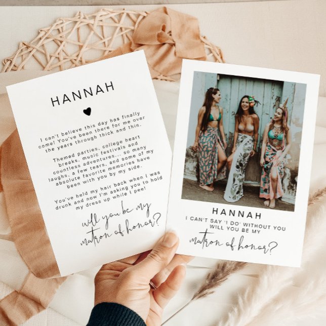 Invitación ADELLA Foto Mínima Matrón de Honor Propuesta (Subido por el creador)