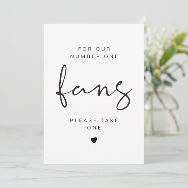 Invitación ADELLA Minimal Por favor tome un Rótulo Boda de fa (Anverso de pie)