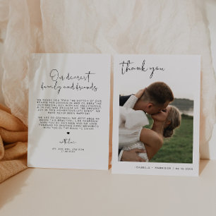 Invitación ADELLA Moderna Boda Minimalista de fotografía Grac