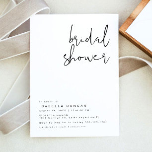 Invitación ADELLA Moderna Minimalista Sencilla Ducha Bridal
