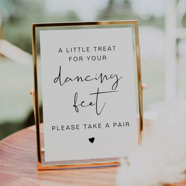 Invitación ADELLA Moderno Mínimo Danzando Zapatos Flip Flop R (Subido por el creador)