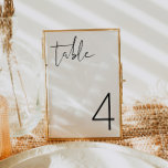 Invitación ADELLA- Número de tabla simple Minimalista moderno<br><div class="desc">Este número de tabla boda presenta un tipo de letra manuscrito y un diseño minimalista moderno. Cambie fácilmente el número para crear todos los números de tabla. Todos los colores son editables.</div>