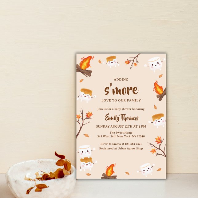 Invitación Adición de S'more Love Rustic Camping Baby Shower (Adding S'more Love Rustic Camping Baby Shower Invitation)