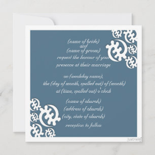 Invitación adinkra gye nyame (excepto Dios) agate azul