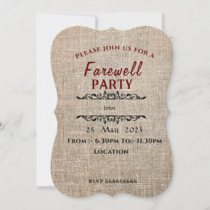 Invitación Adiós