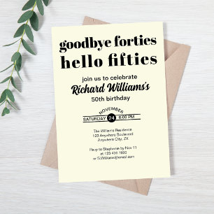 Invitación Adiós 4000 a 50 años