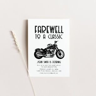 Invitación Adiós a la motocicleta clásica de retiro