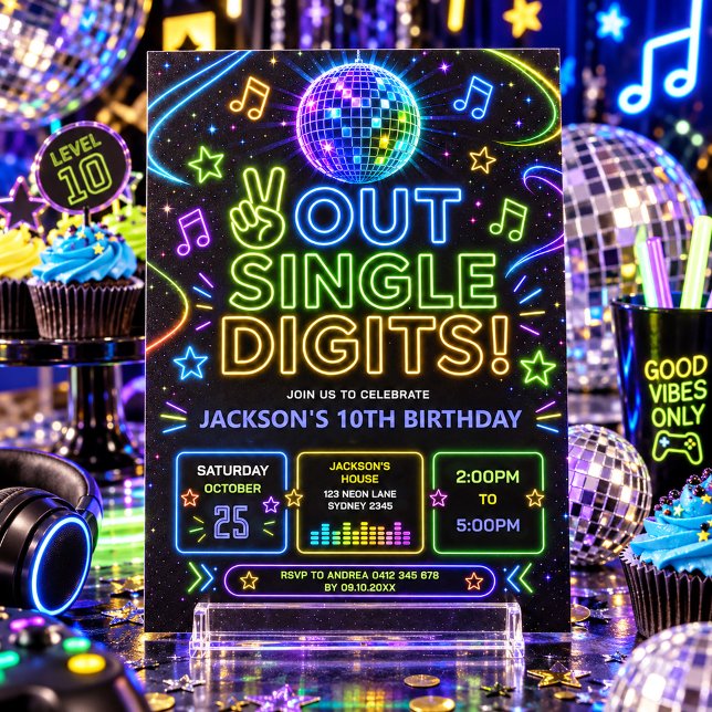 Invitación Adiós a los Dígitos Simples: Cumpleaños 10 con Bri (Subido por el creador)