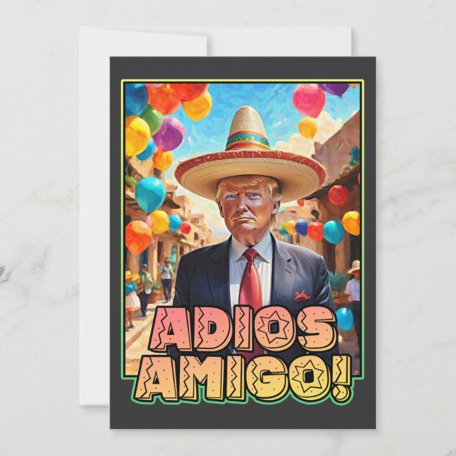 Invitación Adiós amigo - Donald Trump Fiesta de adiós (Anverso)