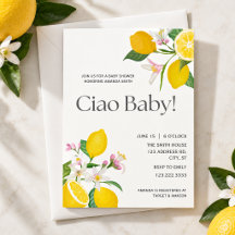 "Adiós Bebé" Lindos Limones y Flores Italianos