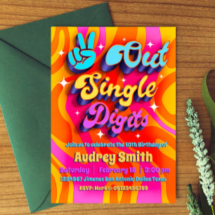 Invitación Adiós Dígitos Simples Tengo 10