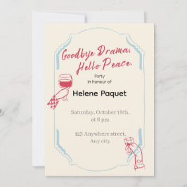Invitación Adiós Drama Hola Paz Fiesta Divorcio Divertida