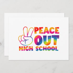 Invitación Adiós Escuela Secundaria Tie Dye Último Día De Esc