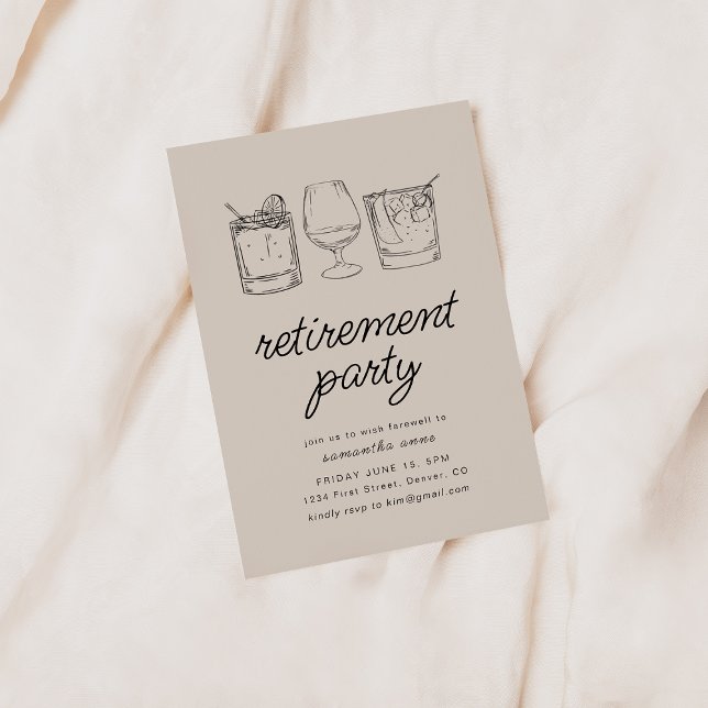 Invitación Adiós mudándose Fiesta de jubilación invita a bebe (Subido por el creador)