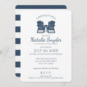 Invitación Adirondack Chairs Bridal Shower