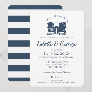 Invitación Adirondack Chairs Couple's Shower