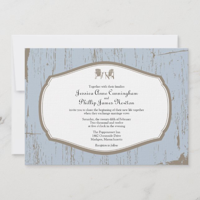 Invitación Adirondack preside un Boda ruso (Anverso)