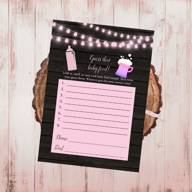 Invitación Adivina el bebé que se prepara rosado El juego de  (Subido por el creador)