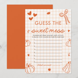 Invitación Adivina el dulce desorden del baby shower de la ca
