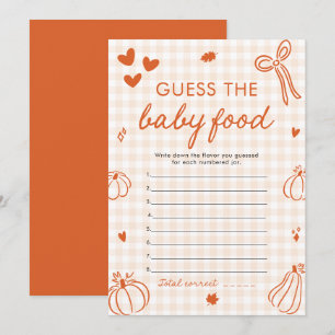 Invitación Adivina el Juego de Comida para Bebés en la Fiesta