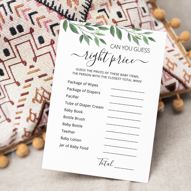 Invitación Adivina el juego de precio correcto Baby Shower fi (Subido por el creador)