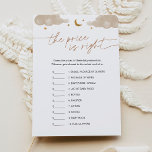 Invitación Adivina el precio Juego de Baby Shower Estrella Br<br><div class="desc">La Colección Twinkle Little Star presenta nubes de acuarela y una luna y estrellas brillantes que dan a la colección un ambiente soñador y caprichoso. Mientras que la inclusión de tonos neutros y opciones azules la hacen adaptable para cualquier género. Los elementos bohemios añaden un toque moderno y de moda,...</div>