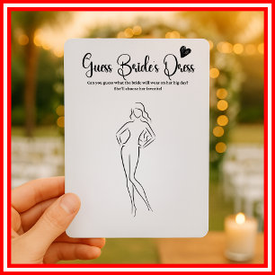 Invitación Adivina El Vestido Juego De Despedida De Soltera B