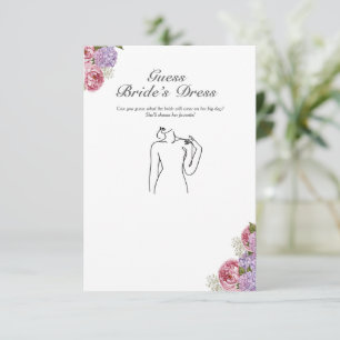 Invitación Adivina el vestido Juego floral para la fiesta de 