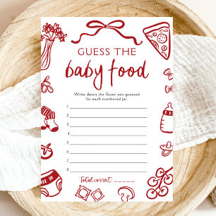 Invitación Adivina la Comida del Bebe en la Fiesta de Italian