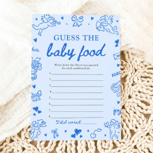 Invitación Adivina la Comida para Bebé en la Fiesta de Baby S