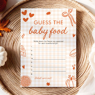 Invitación Adivina la Comida para Bebé en la Fiesta de Baby S