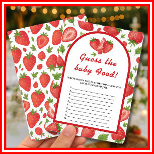 Invitación Adivina La Comida Para Bebés Juego Fresa Fruta Dul