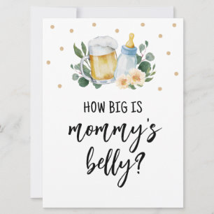 Invitación Adivina qué tan grande es la barriga de mamá Señal