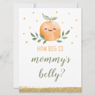 Invitación Adivina qué tan grande es la barriga de mamá Señal