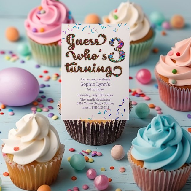 Invitación Adivina quién cumple 3 años (Subido por el creador)