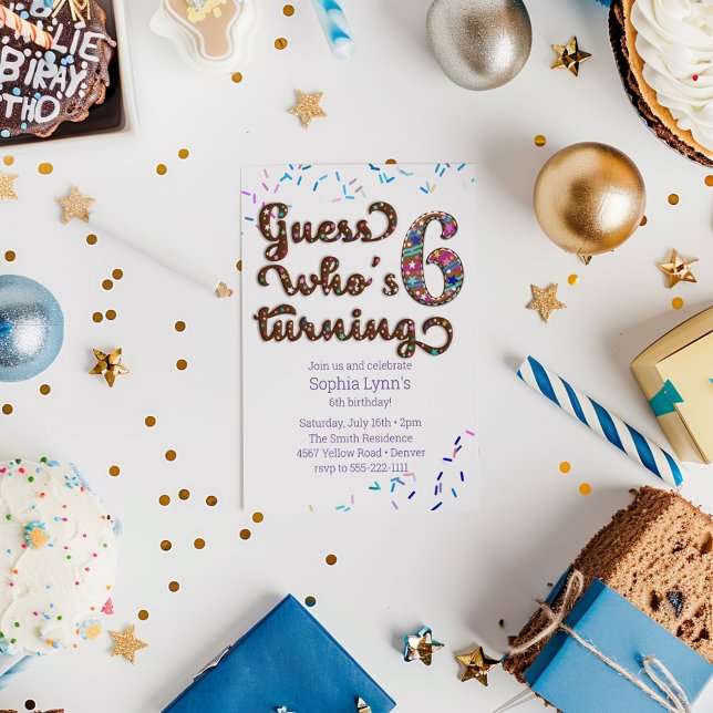 Invitación Adivina quién cumple 6 años (Subido por el creador)