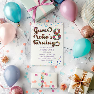 Invitación Adivina quién cumple 8 años