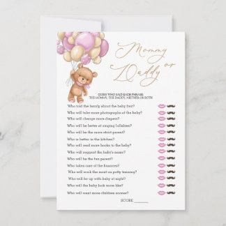Invitación Adivina quién es mamá o papá