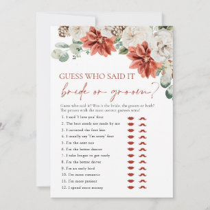 Invitación Adivina Quién lo Dijo Novia o Novio Juego de Invie