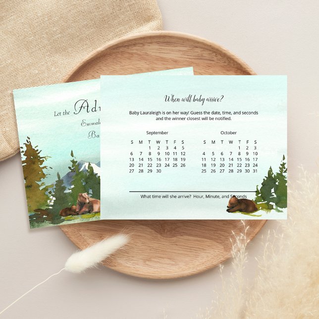 Invitación Adivina sobre la aventura forestal cuando el bebé  (Subido por el creador)