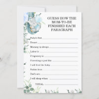 Adivinen Cuan Pequeño Juego De Baby Shower Para El