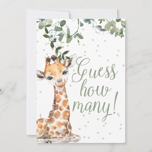 Invitación Adivinen Cuántos Pequeños Posters De Baby Shower (Anverso)